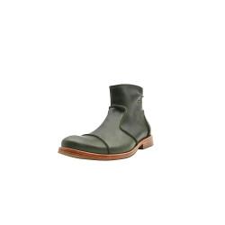 LA69 álamo verde botines de cuero botines hechos a mano - Cooperative Handmade