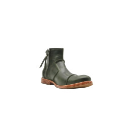LA69 álamo verde botines de cuero botines hechos a mano - Cooperative Handmade