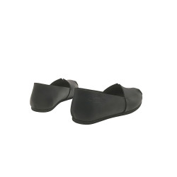 Pampa Man total black negro graso mate zapatos flat de cuero hechos a mano - Cooperative Handmade
