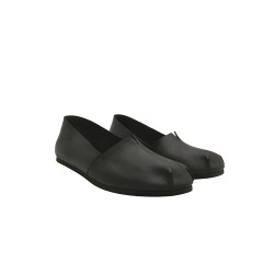 Pampa Man total black negro graso mate zapatos flat de cuero hechos a mano - Cooperative Handmade