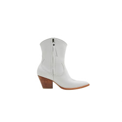 Pour Nina napa blanco botas de cuero hechas a mano - Cooperative Handmade