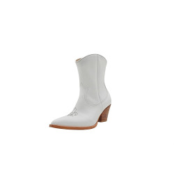 Pour Nina napa blanco botas de cuero hechas a mano - Cooperative Handmade