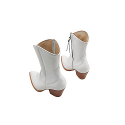 Pour Nina napa blanco botas de cuero hechas a mano - Cooperative Handmade