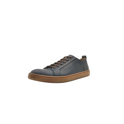 Baires azul graso marrón zapatillas de cuero hechas a mano - Cooperative Handmade