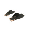 Miró B negro graso sandalias de cuero hechas a mano - Cooperative Handmade