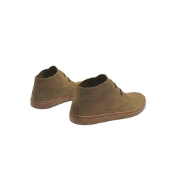 Chavo Sport verde graso elástico marrón zapatos de cuero hechos a mano - Cooperative Handmade