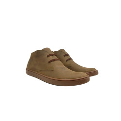 Chavo Sport verde graso elástico marrón zapatos de cuero hechos a mano - Cooperative Handmade