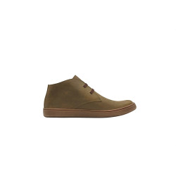 Chavo Sport verde graso elástico marrón zapatos de cuero hechos a mano - Cooperative Handmade