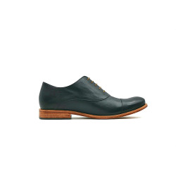 Satie napa negro beige zapatos de cuero hecho a mano - Cooperative Handmade