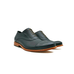 Satie napa negro beige zapatos de cuero hecho a mano - Cooperative Handmade