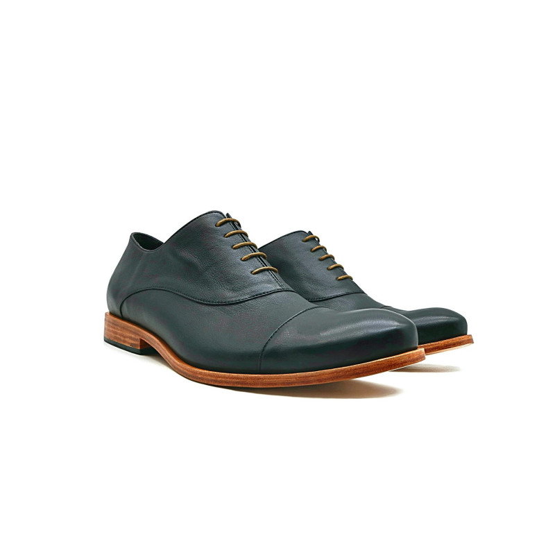 Satie napa negro beige zapatos de cuero hecho a mano - Cooperative Handmade
