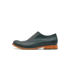 Satie napa negro beige zapatos de cuero hecho a mano - Cooperative Handmade