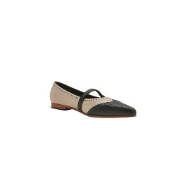 Ola napa nude napa negro zapatos de cuero hechos a mano - Cooperative Handmade