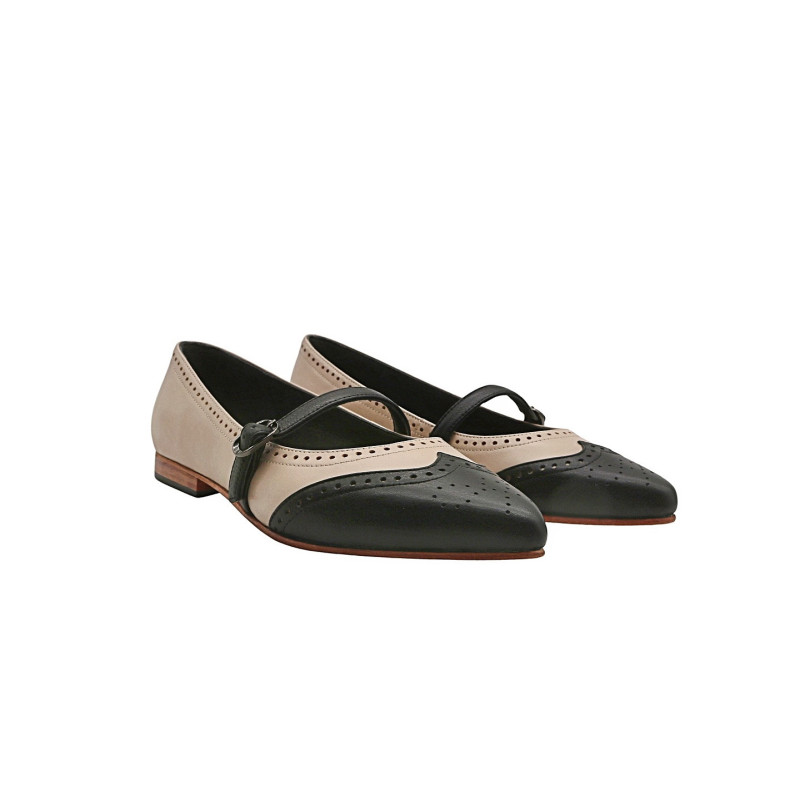 Ola napa nude napa negro zapatos de cuero hechos a mano - Cooperative Handmade