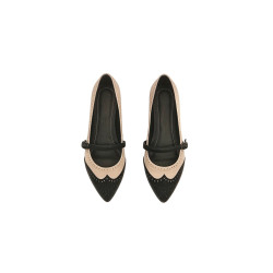 Ola napa nude napa negro zapatos de cuero hechos a mano - Cooperative Handmade