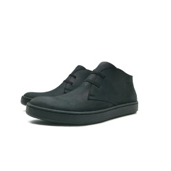 Chavo Sport negro mate elástico zapatos de cuero hechos a mano - Cooperative Handmade