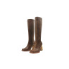 Lulú Large cerato camel botas de cuero hechas a mano - Cooperative Handmade