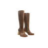 Lulú Large cerato camel botas de cuero hechas a mano - Cooperative Handmade