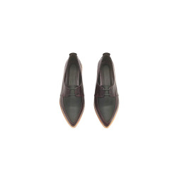 Luna napa morado negro mate graso zapatos de cuero hechos a mano - Cooperative Handmade