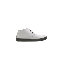 Chavo Sport napa blanco negro elástico blanco zapatos de cuero hechos a mano - Cooperative Handmade