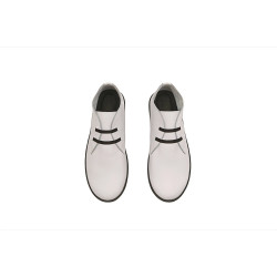 Chavo Sport napa blanco negro elástico blanco zapatos de cuero hechos a mano - Cooperative Handmade