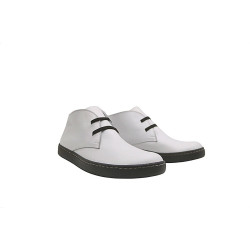 Chavo Sport napa blanco negro elástico blanco zapatos de cuero hechos a mano - Cooperative Handmade