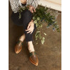 Luna multicolor alamo verde camel caramelo zapatos de cuero hechos a mano - Cooperative Handmade