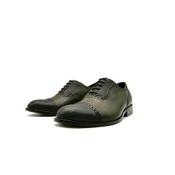 Marqués álamo verde napa negro zapatos de cuero hechos a mano - Cooperative Handmade