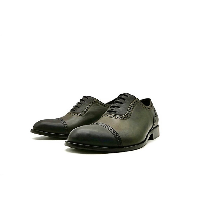 Marqués álamo verde napa negro zapatos de cuero hechos a mano - Cooperative Handmade