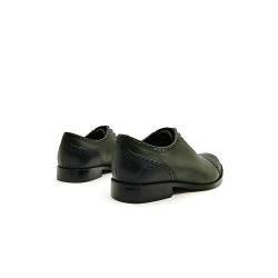 Marqués álamo verde napa negro zapatos de cuero hechos a mano - Cooperative Handmade