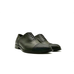 Marqués álamo verde napa negro zapatos de cuero hechos a mano - Cooperative Handmade