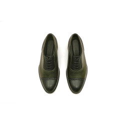 Marqués álamo verde napa negro zapatos de cuero hechos a mano - Cooperative Handmade