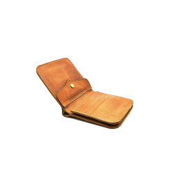 Gabo caramelo billetera de cuero hecha a mano - Cooperative Handmade