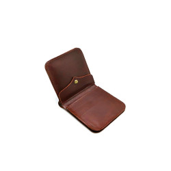 Gabo rojo billetera de cuero hecha a mano - Cooperative Handmade