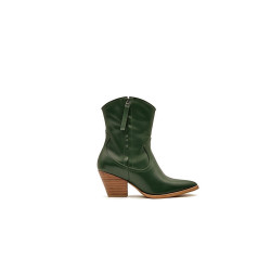 Pour Nina verde álamo botas de cuero hechas a mano - Cooperative Handmade
