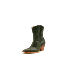 Pour Nina verde álamo botas de cuero hechas a mano - Cooperative Handmade