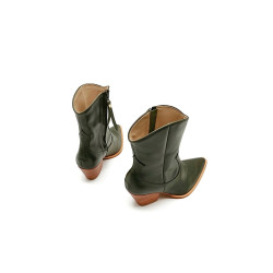 Pour Nina verde álamo botas de cuero hechas a mano - Cooperative Handmade