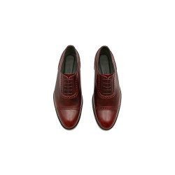 Marqués ranger rojo zapatos de cuero hechos a mano - Cooperative Handmade