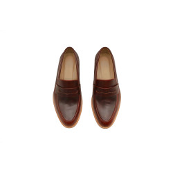 Otto version B ranger rojo mocasines de cuero hechos a mano - Cooperative Handmade