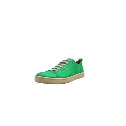 Baires napa verde cian blanco elástico zapatillas de cuero hechas a mano - Cooperative Handmade
