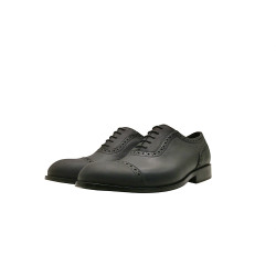 Marqués total black graso napa zapatos de cuero hechos a mano - Cooperative Handmade