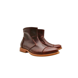 LA69 ranger rojo botines de cuero botineshechos a mano- Cooperative Handmade
