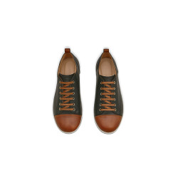 Baires bee versión napa negro álamo caramelo blanco zapatillas de cuero hechas a mano - Cooperative Handmade
