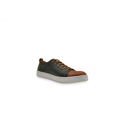 Baires bee versión napa negro álamo caramelo blanco zapatillas de cuero hechas a mano - Cooperative Handmade