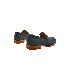 Otto version B azul océano graso mocasines de cuero hechos a mano - Cooperative Handmade
