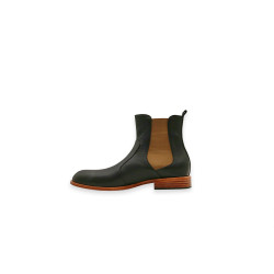Hache versión B napa negro marrón botines de cuero hechos a mano - Cooperative Handmade
