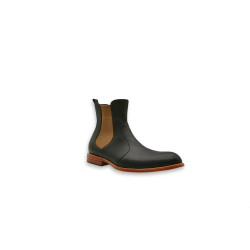 Hache versión B napa negro marrón botines de cuero hechos a mano - Cooperative Handmade
