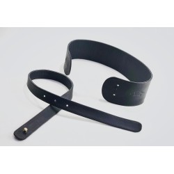Vespucci cinturón de cuero hecho a mano napa negro