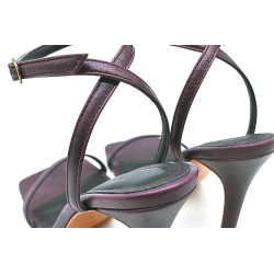 Colette version B napa morado tacos de cuero hechos a mano - Cooperative Handmade