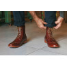 Coco rojo zapatos de cuero hechos a mano - Cooperative Handmade